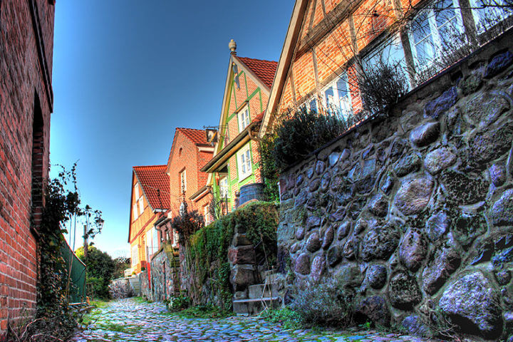 Die Hunnenburg in der Altstadt von Lauenburg