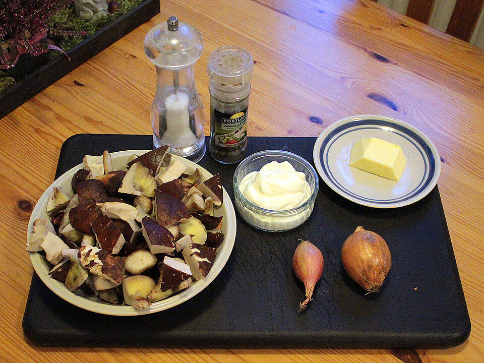 Zutaten für Steinpilzpfanne