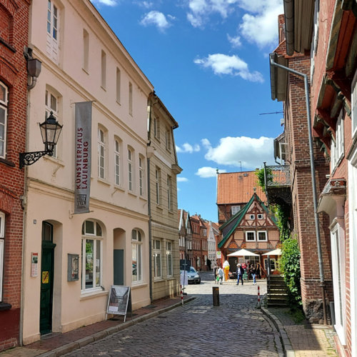 Die Lauenburger Elbstraße Historische Elbstraße in der Altstadt von Lauenburg
