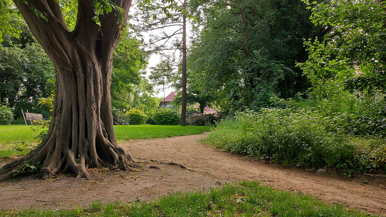Der Wallweg verbindet das Schoss mit der Altstadt.