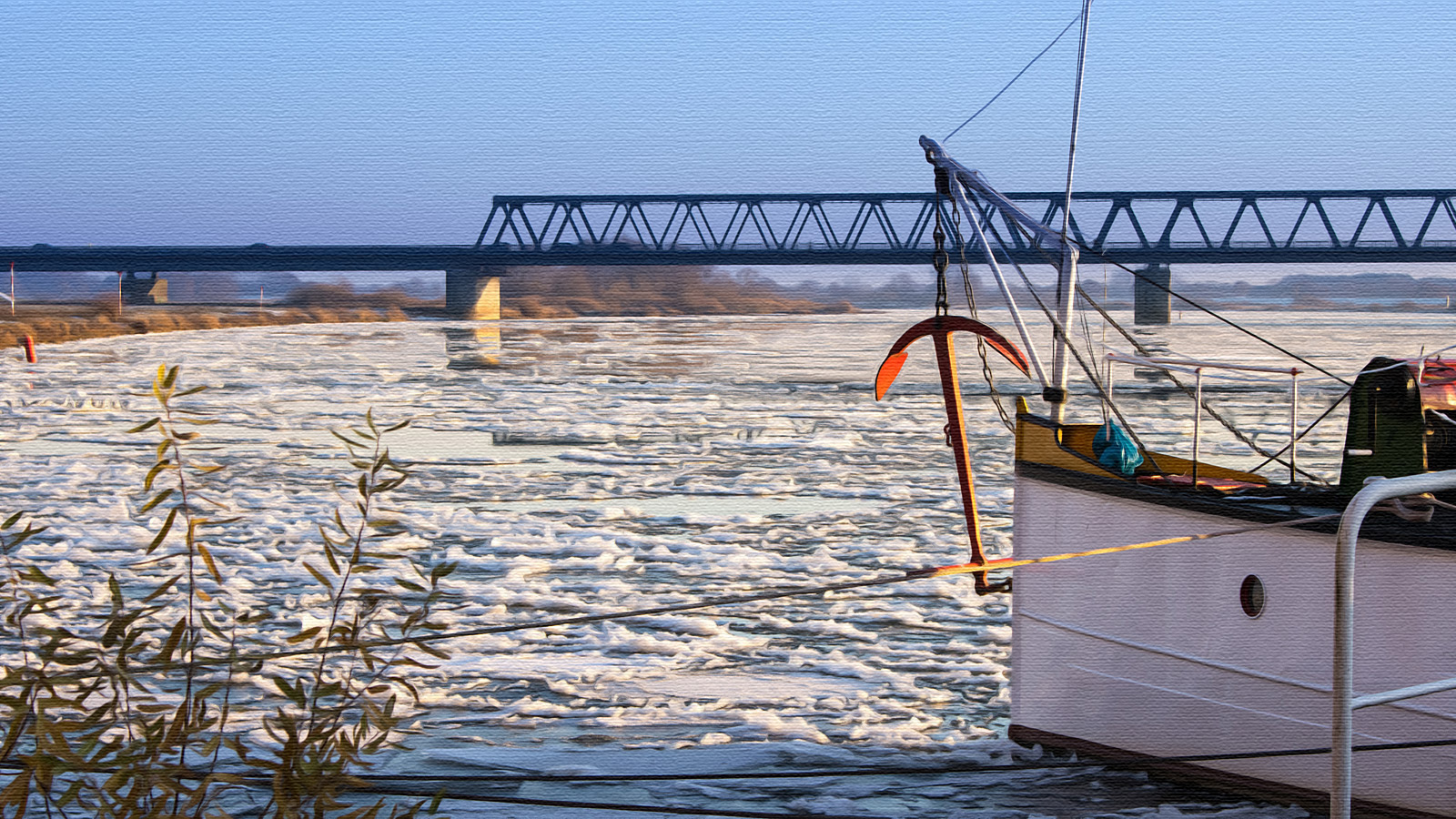 eisschollen-1600p Eisschollen auf der Elbe vor Lauenburg