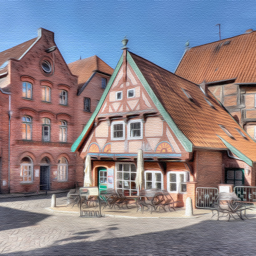 Alter Markt in der Altstadt von Lauenburg