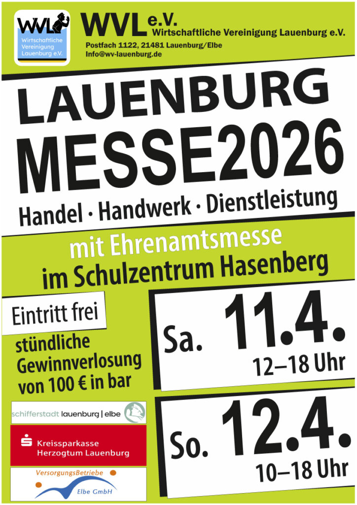 Plakat zur Lauenburg Messe 2026